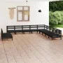 Gartenmöbel-Set 11-teilig aus massivem schwarzem Kiefernholz von vidaXL, Gartensets - Ref: Foro24-3083148, Preis: 585,46 €, R...