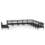 Gartenmöbel-Set 11-teilig aus massivem schwarzem Kiefernholz von vidaXL, Gartensets - Ref: Foro24-3083148, Preis: 593,38 €, R...