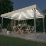 Gazebo with cream aluminum LED strip lights 400x300 cm by vidaXL, Tents and gazebos - Ref: Foro24-3070351, Price: 394,00 €, D...