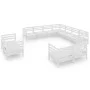 Garden furniture set 11 pieces solid white pine wood by vidaXL, Garden sets - Ref: Foro24-3083215, Price: 615,32 €, Discount: %