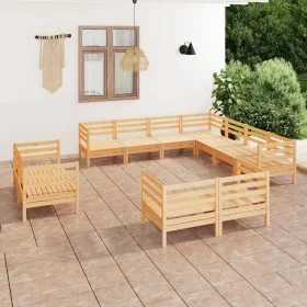 Gartenmöbel-Set 11-teilig aus massivem Kiefernholz von vidaXL, Gartensets - Ref: Foro24-3083214, Preis: 529,85 €, Rabatt: %