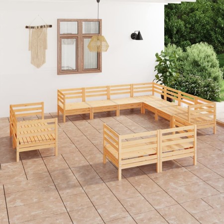 Gartenmöbel-Set 11-teilig aus massivem Kiefernholz von vidaXL, Gartensets - Ref: Foro24-3083214, Preis: 545,01 €, Rabatt: %