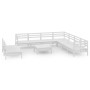 Gartenmöbel-Set 10-teilig aus massivem weißem Kiefernholz von vidaXL, Gartensets - Ref: Foro24-3083130, Preis: 511,67 €, Raba...