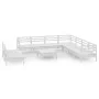 Juego de muebles de jardín 10 piezas madera maciza pino blanco de vidaXL, Conjuntos de jardín - Ref: Foro24-3083130, Precio: ...
