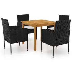 5-teiliges schwarzes Garten-Ess-Set von vidaXL, Gartensets - Ref: Foro24-3067741, Preis: 310,90 €, Rabatt: %