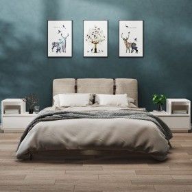 Bedside tables 2 units solid white pine wood 60x34x51 cm by vidaXL, Nightstands - Ref: Foro24-814377, Price: 109,40 €, Discou...