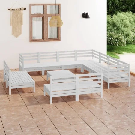 Garden furniture set 12 pieces solid white pine wood by vidaXL, Garden sets - Ref: Foro24-3083160, Price: 636,62 €, Discount: %