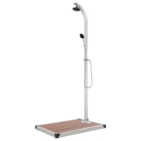 Gartendusche mit braunem Sockel 220 cm aus Aluminium von vidaXL, Pool- und Spa-Zubehör - Ref: Foro24-3070781, Preis: 268,86 €...
