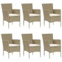 Garden dining set 7 pieces beige synthetic rattan by vidaXL, Garden sets - Ref: Foro24-3070753, Price: 663,39 €, Discount: %