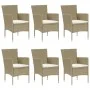 Garten-Essgruppe, 7-teilig, beiges synthetisches Rattan von vidaXL, Gartensets - Ref: Foro24-3070753, Preis: 692,00 €, Rabatt: %