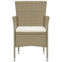 Garden dining set 7 pieces beige synthetic rattan by vidaXL, Garden sets - Ref: Foro24-3070753, Price: 663,39 €, Discount: %