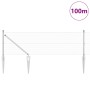 Reja con postes Plateado 0.6 x 100 m Acero
