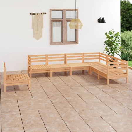 7-teiliges Gartenmöbel-Set aus massivem Kiefernholz von vidaXL, Gartensets - Ref: Foro24-3083034, Preis: 320,25 €, Rabatt: %