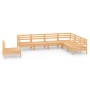 7-teiliges Gartenmöbel-Set aus massivem Kiefernholz von vidaXL, Gartensets - Ref: Foro24-3083034, Preis: 320,25 €, Rabatt: %