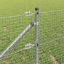 Reja con postes Plateado 0.6 x 100 m Acero