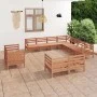 Garden furniture set 11 pieces solid honey brown pine wood by vidaXL, Garden sets - Ref: Foro24-3083217, Price: 612,80 €, Dis...