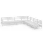 7-teiliges Gartenmöbel-Set massives Kiefernholz weiß von vidaXL, Gartensets - Ref: Foro24-3083095, Preis: 364,23 €, Rabatt: %