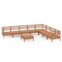 Gartenmöbel-Set 9-tlg massives Kiefernholz honigbraun von vidaXL, Gartensets - Ref: Foro24-3083112, Preis: 495,41 €, Rabatt: %