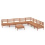 Gartenmöbel-Set 9-tlg massives Kiefernholz honigbraun von vidaXL, Gartensets - Ref: Foro24-3083112, Preis: 502,43 €, Rabatt: %