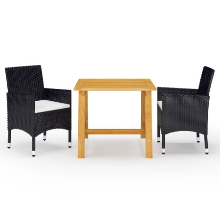 Schwarze 3-teilige Garten-Essgruppe von vidaXL, Gartensets - Ref: Foro24-3068683, Preis: 231,19 €, Rabatt: %