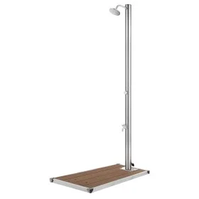 Gartendusche mit braunem Sockel 220 cm aus Edelstahl von vidaXL, Pool- und Spa-Zubehör - Ref: Foro24-3070788, Preis: 345,21 €...