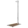 Garden shower with brown base 220 cm stainless steel by vidaXL, Pool and spa accessories - Ref: Foro24-3070788, Price: 345,21...