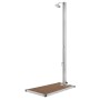 Gartendusche mit braunem Sockel 220 cm aus Edelstahl von vidaXL, Pool- und Spa-Zubehör - Ref: Foro24-3070788, Preis: 352,69 €...