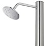 Gartendusche mit braunem Sockel 220 cm aus Edelstahl von vidaXL, Pool- und Spa-Zubehör - Ref: Foro24-3070788, Preis: 352,69 €...