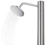 Gartendusche mit braunem Sockel 220 cm aus Edelstahl von vidaXL, Pool- und Spa-Zubehör - Ref: Foro24-3070788, Preis: 352,69 €...