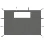 Side walls of gazebo with 2 anthracite gray windows by vidaXL, Accessories for pavilions and gazebos - Ref: Foro24-3070419, P...