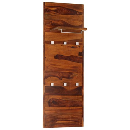 Perchero de madera maciza de acacia 118x40 cm