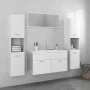 Glänzend weißes Badezimmermöbelset aus Holzwerkstoff von vidaXL, Badezimmermöbel - Ref: Foro24-3071069, Preis: 213,92 €, Raba...