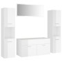 Glänzend weißes Badezimmermöbelset aus Holzwerkstoff von vidaXL, Badezimmermöbel - Ref: Foro24-3071069, Preis: 224,88 €, Raba...
