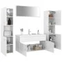Glänzend weißes Badezimmermöbelset aus Holzwerkstoff von vidaXL, Badezimmermöbel - Ref: Foro24-3071069, Preis: 213,92 €, Raba...