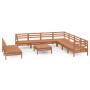 Gartenmöbel-Set 10-teilig aus massivem honigbraunem Kiefernholz von vidaXL, Gartensets - Ref: Foro24-3083132, Preis: 521,89 €...