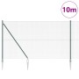 Reja con postes Verde 1.5 x 10 m Acero