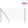 Reja con postes Verde 1.5 x 10 m Acero