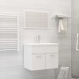 Weißes Badezimmermöbelset aus Holzwerkstoff von vidaXL, Badezimmermöbel - Ref: Foro24-3071315, Preis: 213,01 €, Rabatt: %
