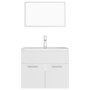 Weißes Badezimmermöbelset aus Holzwerkstoff von vidaXL, Badezimmermöbel - Ref: Foro24-3071315, Preis: 213,01 €, Rabatt: %