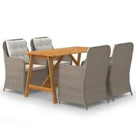 Brown 5-piece garden dining set by vidaXL, Garden sets - Ref: Foro24-3068771, Price: 625,03 €, Discount: %