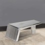 Mesa de centro estilo aviador vintage de aluminio