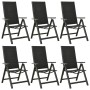 7-teiliges Garten-Essset aus anthrazitgrauem Aluminium von vidaXL, Gartensets - Ref: Foro24-3070638, Preis: 686,81 €, Rabatt: %