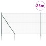 Reja con postes Verde 1.4 x 25 m Acero