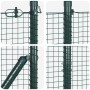 Reja con postes Verde 1.4 x 25 m Acero