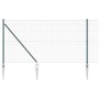 Reja con postes Verde 1.4 x 25 m Acero