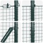 Reja con postes Verde 1.4 x 25 m Acero