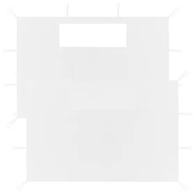 Paredes laterales de cenador con ventanas 2 unidades blanco by vidaXL, Accessories for pavilions and gazebos - Ref: Foro24-30...