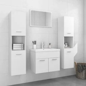 Weißes Badezimmermöbelset aus Holzwerkstoff von vidaXL, Badezimmermöbel - Ref: Foro24-3071495, Preis: 307,03 €, Rabatt: %