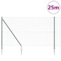 Reja con postes Verde 1.5 x 25 m Acero