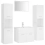 White engineered wood bathroom furniture set by vidaXL, Bathroom furniture - Ref: Foro24-3071495, Price: 307,22 €, Discount: %